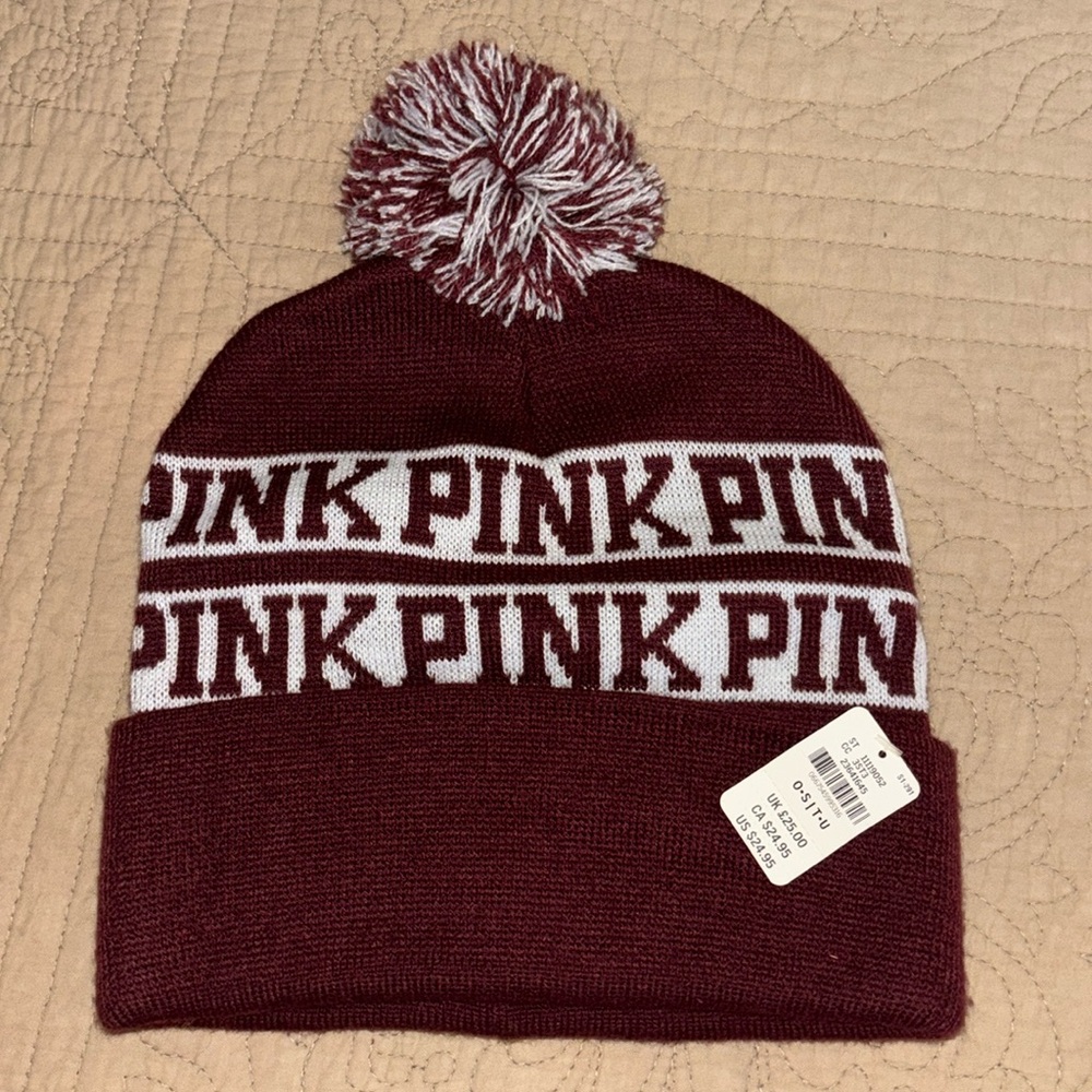 Pink beanie NWT